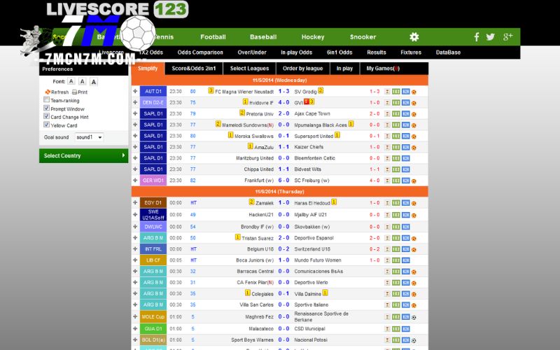Hướng dẫn các bước truy cập thông tin tại 7m.cn livescore 2 in 1