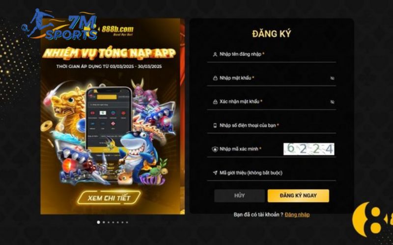 Hướng dẫn cách thức đăng ký 888B